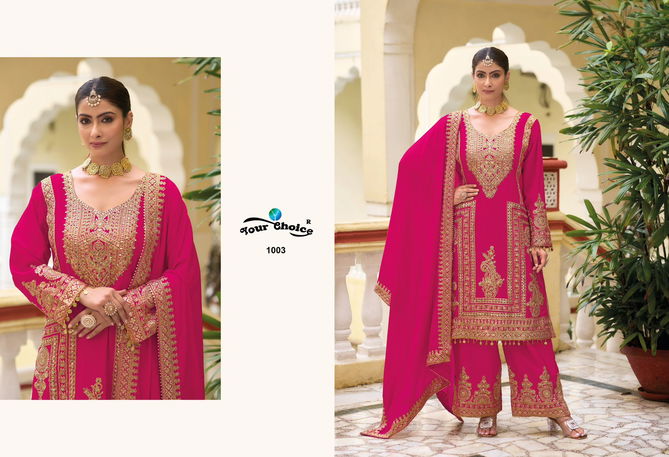 Zinc By Your Choice Chinon Embroidery Readymade Suits Wholesale Market In Surat